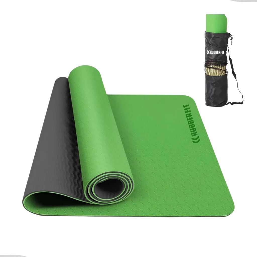 Tapete de Yoga Antiderrapante TPE 6mm Pilates Biodegradável Ecológico com Bolsa
